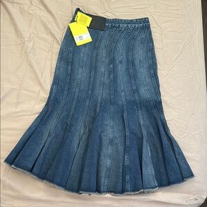 Denim Flared Skirt